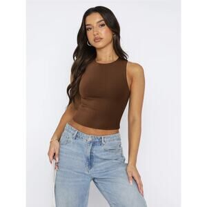 Breezy Round Neck Cropped Tank